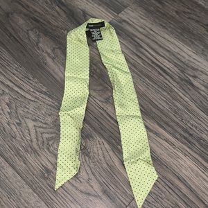 Vintage BCBGMaxAzaria Green Silk Polka Dot Scarf
